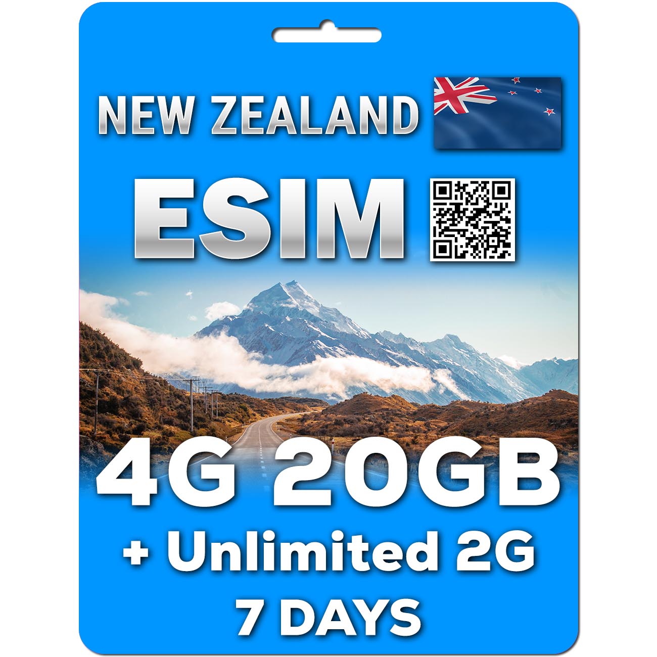 New Zealand 5G eSIM | 5-30GB | 7-30 Days