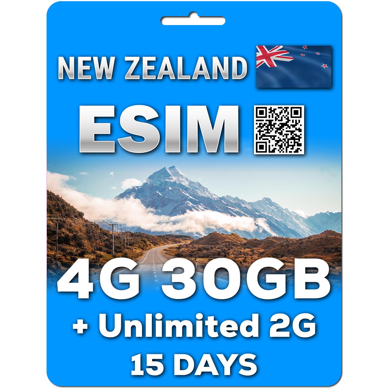 New Zealand 5G eSIM | 5-30GB | 7-30 Days