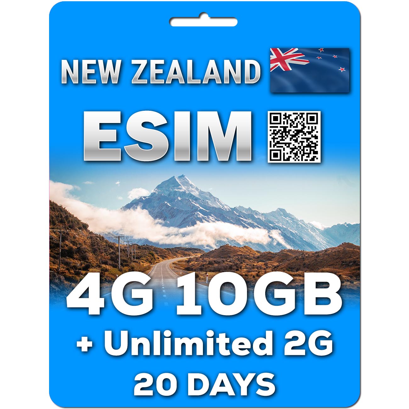 New Zealand 5G eSIM | 5-30GB | 7-30 Days