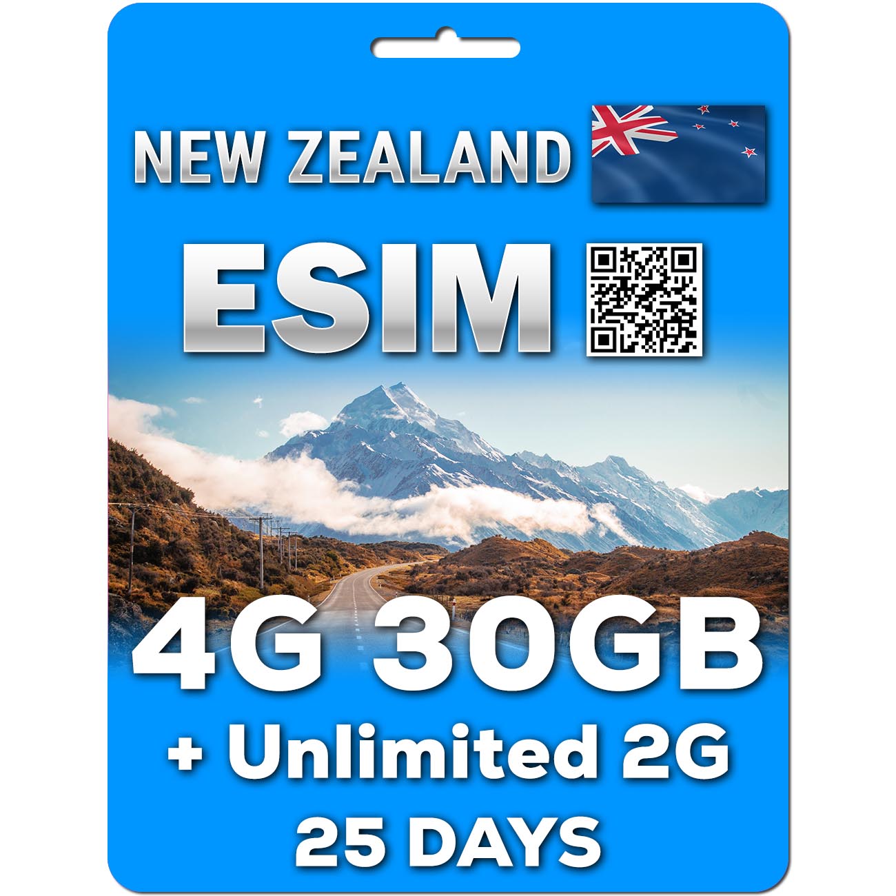 New Zealand 5G eSIM | 5-30GB | 7-30 Days