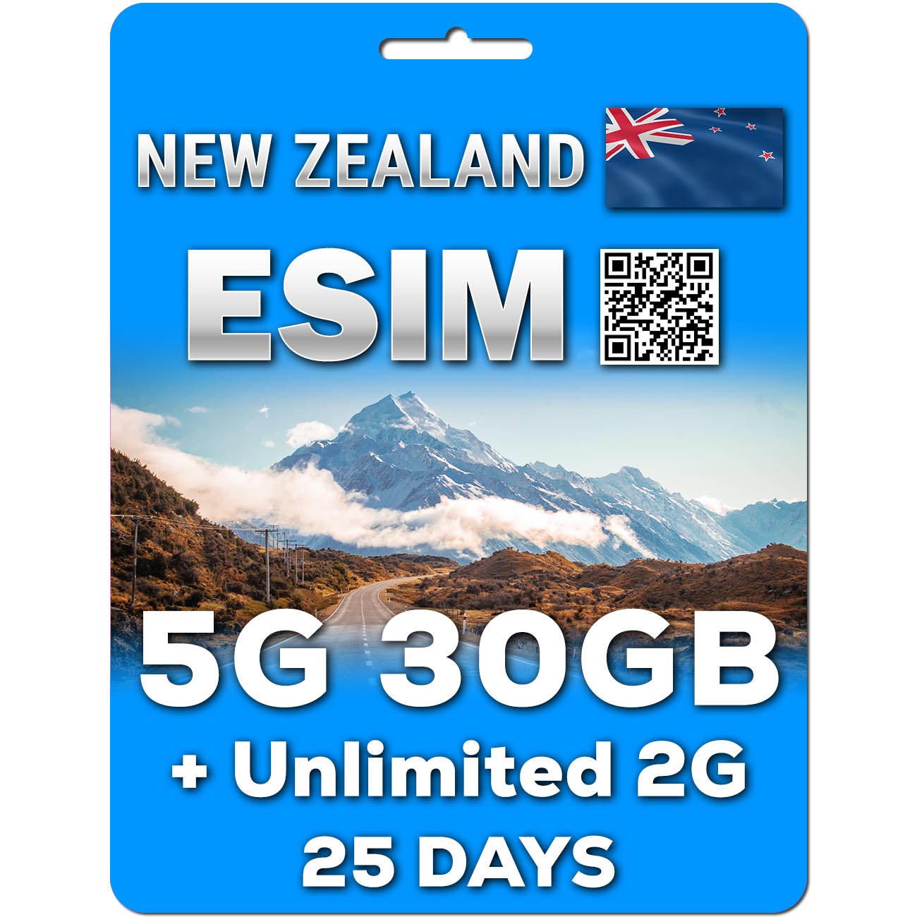 New Zealand eSIM | 5-30GB | 7-30 Days