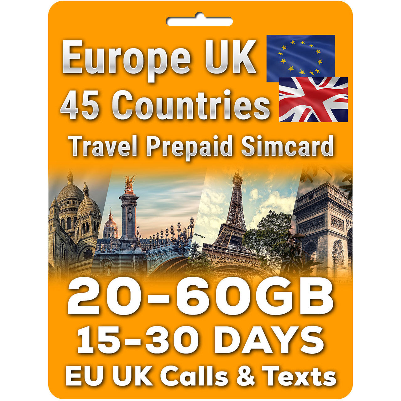 Europe UK Travel Sim card