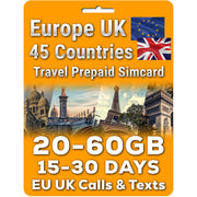 Europe UK Travel Sim card
