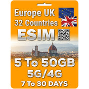 Europe UK Travel eSim | QR code activation
