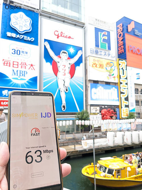 Simcard speedtest Osaka