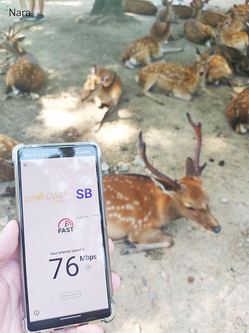 Simcard speed test Nara