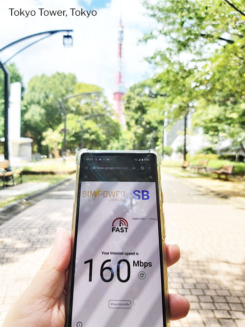 Japan eSim Speed Test Tokyo