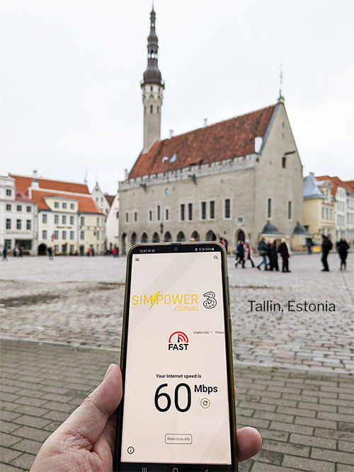 Simcard speedtest Tallin Estonia